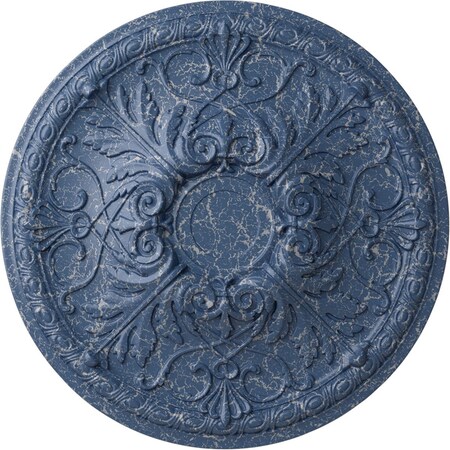 Ekena Millwork Tristan Ceiling Medallion (Fits Canopies up to 5 1/2"), Hand-Painted Americana Crackle, 26"OD x 3"P CM26TNAMC